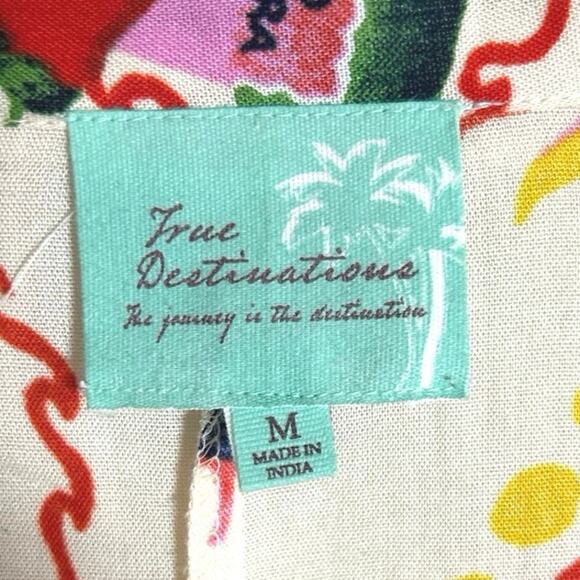 NWT True Destinations Womens Sol Party Italian Summer Romper Size Medium - Picture 7 of 7